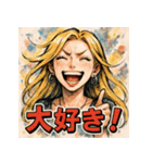 笑顔で怒るギャル彼女（個別スタンプ：12）