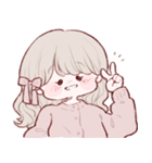 なきぼくろがあるゆるふわがーる（個別スタンプ：4）