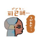 エジプト壁画でハングル（韓国語付き）（個別スタンプ：36）