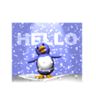 雪とペンギン（アニメーション）（個別スタンプ：1）