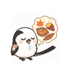 シマエナガの食欲の秋スタンプ（個別スタンプ：13）