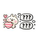 やっぱりウサギが好き♡カラフル吹き出し（個別スタンプ：25）