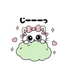 キラキラおめめのリボンねこ  ピンク系（個別スタンプ：17）