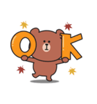★秋を感じる♪くまさんのスタンプ★（個別スタンプ：5）