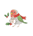 冬のほっこりインコのクリスマススタンプ（個別スタンプ：2）