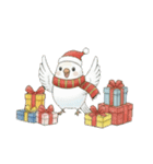 冬のほっこりインコのクリスマススタンプ（個別スタンプ：17）
