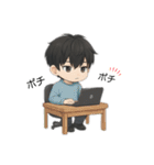 男の子色んな表情スタンプ③（個別スタンプ：10）
