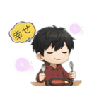 男の子色んな表情スタンプ③（個別スタンプ：21）