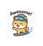 豆柴！冬スポ（個別スタンプ：18）