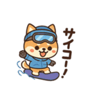 豆柴！冬スポ（個別スタンプ：22）
