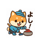 豆柴！冬スポ（個別スタンプ：24）