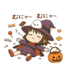 女の子と小鳥 可愛らしくハロウィン（個別スタンプ：6）