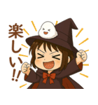 女の子と小鳥 可愛らしくハロウィン（個別スタンプ：8）