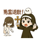 女の子と小鳥 可愛らしくハロウィン（個別スタンプ：12）