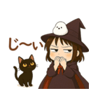 女の子と小鳥 可愛らしくハロウィン（個別スタンプ：16）