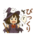 女の子と小鳥 可愛らしくハロウィン（個別スタンプ：17）
