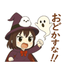 女の子と小鳥 可愛らしくハロウィン（個別スタンプ：18）