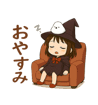 女の子と小鳥 可愛らしくハロウィン（個別スタンプ：22）