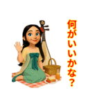 リュートてんにょの四季（個別スタンプ：8）