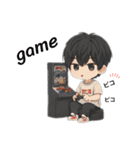 男の子色んな表情スタンプ4（個別スタンプ：40）