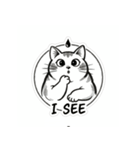 墨ねこスタンプ！墨汁のぬくもりと癒し！！（個別スタンプ：34）