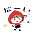 赤ずきん♡秋冬ミルクティー（個別スタンプ：3）