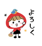赤ずきん♡秋冬ミルクティー（個別スタンプ：6）