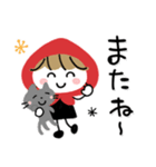 赤ずきん♡秋冬ミルクティー（個別スタンプ：40）