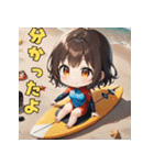 ハッピーサーファーガール（個別スタンプ：5）