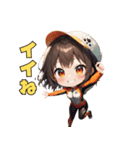 ハッピーサーファーガール（個別スタンプ：11）