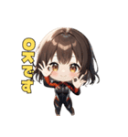 ハッピーサーファーガール（個別スタンプ：12）