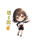 ハッピーサーファーガール（個別スタンプ：14）
