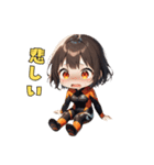 ハッピーサーファーガール（個別スタンプ：21）