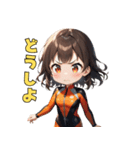 ハッピーサーファーガール（個別スタンプ：29）