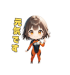ハッピーサーファーガール（個別スタンプ：39）