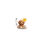 ちびトイプードルの小さいスタンプ（個別スタンプ：5）