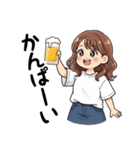 飲み会が好き(男女兼用)in名古屋（個別スタンプ：1）