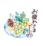 秋冬 毎日使える でか文字✿大人上品お花（個別スタンプ：10）