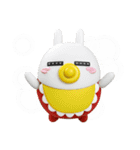 デカ動く 3D擦れうさぎJr.（個別スタンプ：9）
