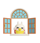 デカ動く 3D擦れうさぎJr.（個別スタンプ：21）