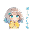 ごきげん★蛙フードパーカーの女の子（個別スタンプ：37）