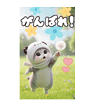 パンダ帽が可愛い猫 毎日気軽に使える BIG（個別スタンプ：22）