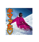 ※【スノーボード】が好きなゲイの黒人（個別スタンプ：3）