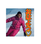 ※【スノーボード】が好きなゲイの黒人（個別スタンプ：25）