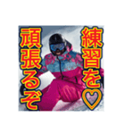 ※【スノーボード】が好きなゲイの黒人（個別スタンプ：40）