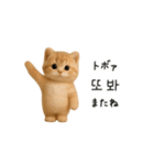 ふわふわ子猫のまいにち韓国語♡（個別スタンプ：24）