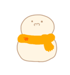 淡色ゆきだるまくん（オレンジ）（個別スタンプ：1）