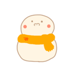 淡色ゆきだるまくん（オレンジ）（個別スタンプ：2）