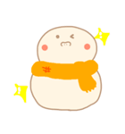 淡色ゆきだるまくん（オレンジ）（個別スタンプ：3）