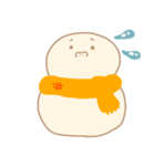 淡色ゆきだるまくん（オレンジ）（個別スタンプ：4）